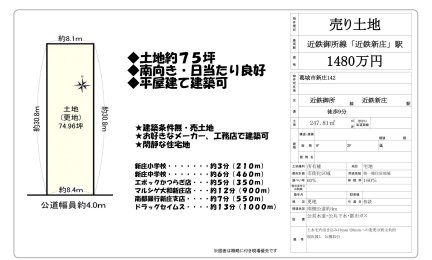 奈良県葛城市新庄 土地