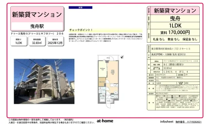 Brand New 1LDK Condo Near Station in Higashimukojima 0