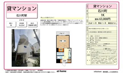 Well-Kept Studio Condo Near Station in Ishikawacho 0