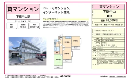 Classic 3DK Condo in Nakayama 0