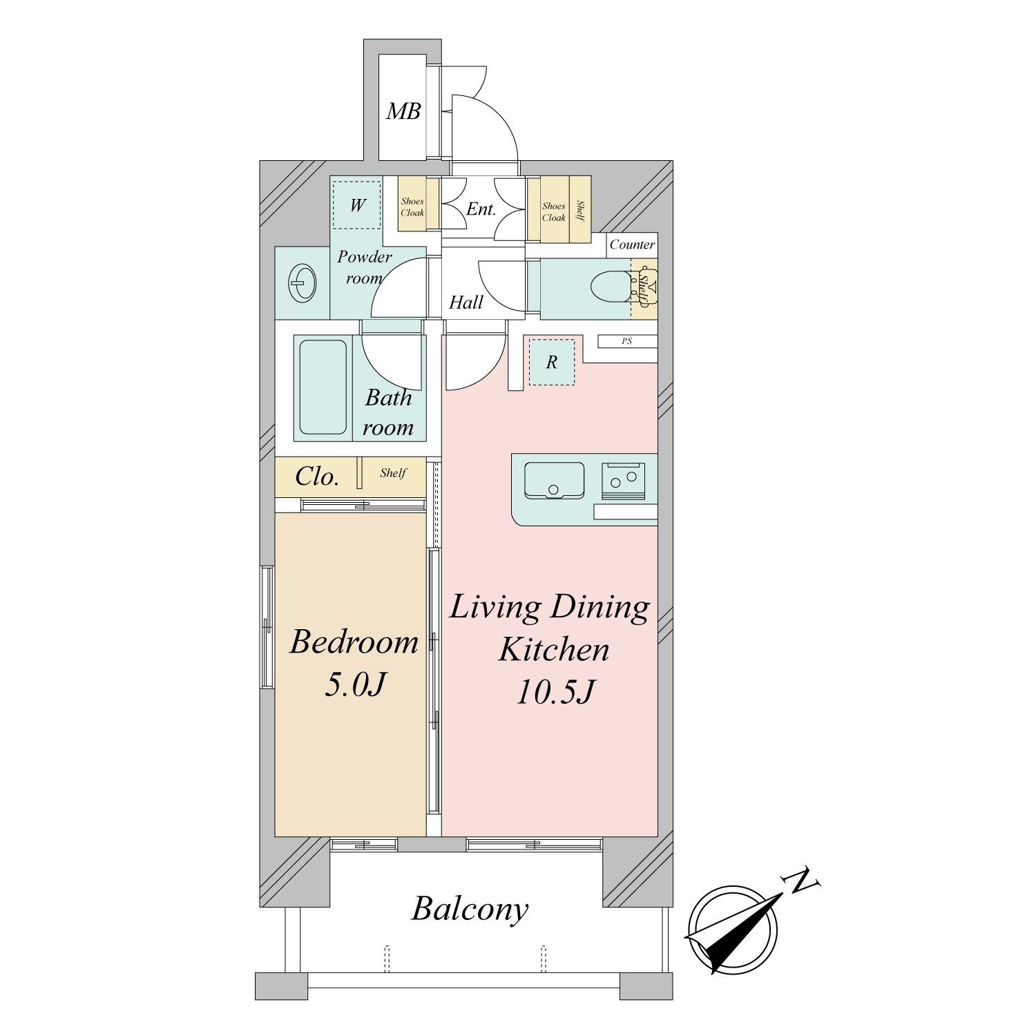 1-Bedroom Condo in Honden 0