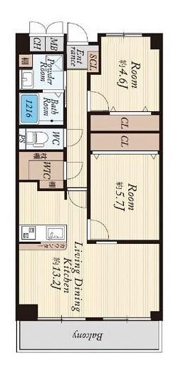 Vintage 2-Bedroom Condo Near Station in Higashimikuni 0