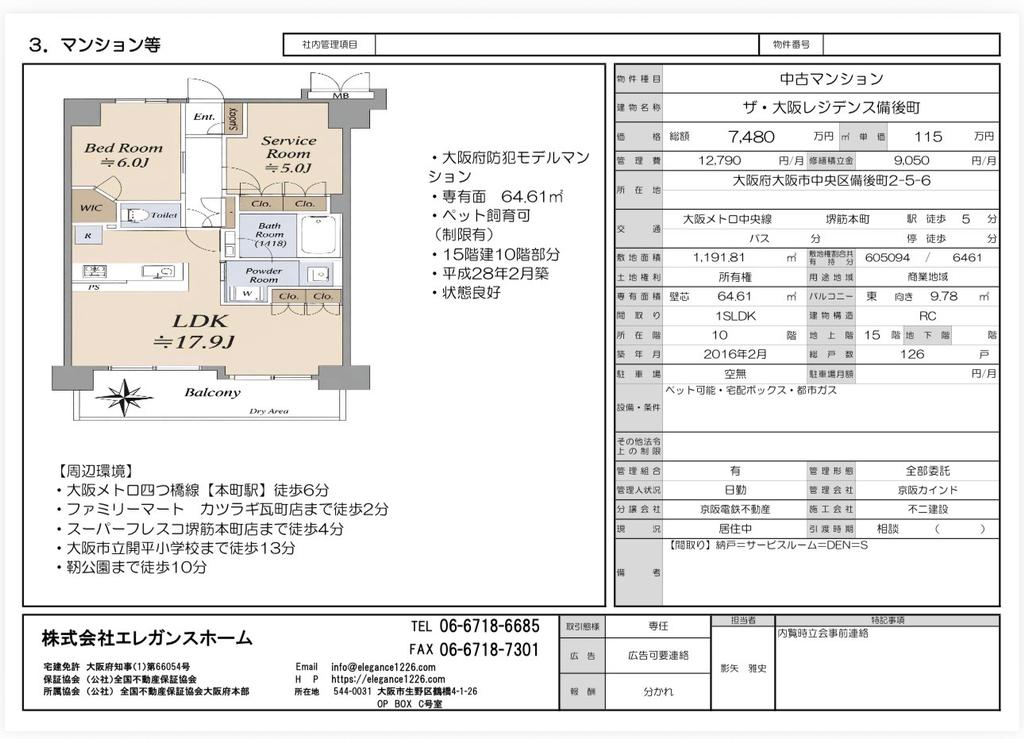 ザ・大阪レジデンス備後町 0
