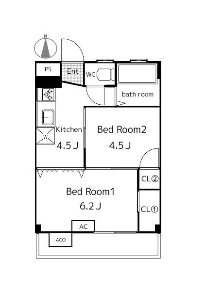Vintage 2-Bedroom Condo Near Station in Ojima 0