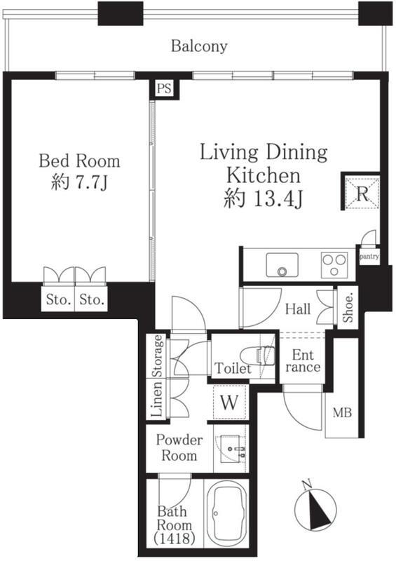 1-Bedroom Condo in Shibaura(2-4-chome) 0