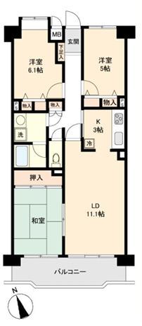 Well-Kept 3-Bedroom Condo in Futamicho nishifutamiekimae 0