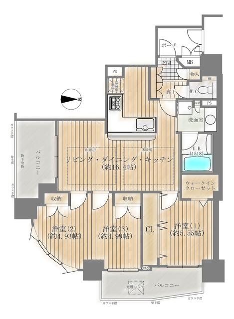 3-Bedroom Condo Near Station in Tanimachi(6-9-chome) 0