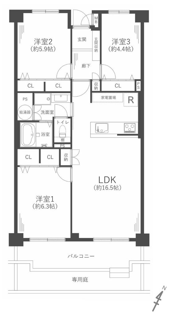 Classic 3-Bedroom Condo Near Station in Honjocho 0